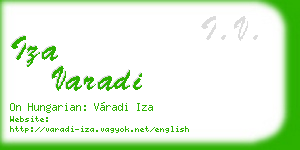 iza varadi business card