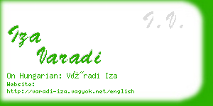 iza varadi business card